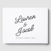 ミニマモダンミニマルル白黒結婚ズ ゲストブック (裏面)