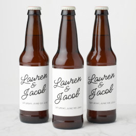 ミニマモダンミニマルル白黒結婚ズ ビールラベル