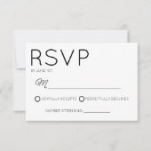 ミニマモダンミニマルル白黒結婚ズ 出欠カード (正面)