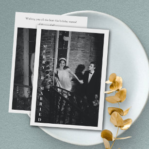 ミニマモダンメリー結婚したラ写真結婚の シーズンカード