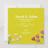 ミニマモダンユニークリスト日付の保存 セーブザデート (裏面)