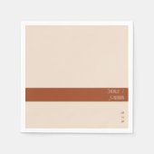 ミニマモダンラストパ結婚ステルのナプキン スタンダードカクテルナプキン (正面)