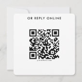 ミニマモダンリお洒落シンプル式RSVPカード (裏面)