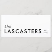 ミニマモダンリお洒落シンプル結婚のメニュー メニュー (裏面)