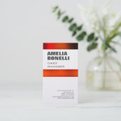 ミニマモダンリはっきりしたアルプロフェッショナルプレミアムパール 名刺 (スタンド正面)