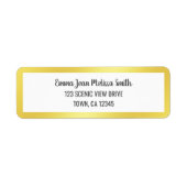 ミニマモダンリエレガントアルゴールデンフレーム金ゴールドシック ラベル (正面)