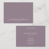 ミニマモダンリエレガントアルサロンテンプレートエリート 名刺 (正面/裏面)