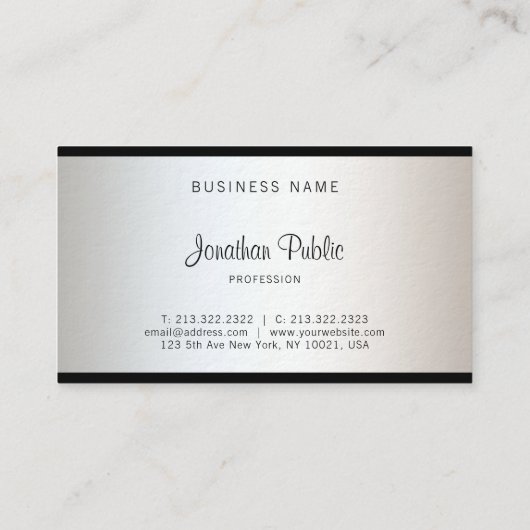 ミニマモダンリエレガントアルシンプルプロフェッショナルルクセ 名刺 (裏面)