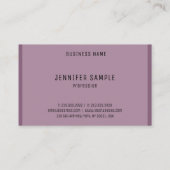 ミニマモダンリエレガントアルテンプレートトレンディーシンプル 名刺 (裏面)