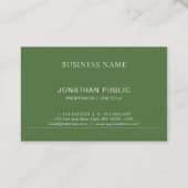 ミニマモダンリエレガントアルデザイングリーントレンディー 名刺 (裏面)