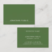 ミニマモダンリエレガントアルデザイングリーントレンディー 名刺 (正面/裏面)
