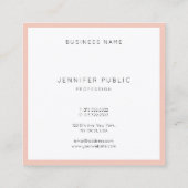 ミニマモダンリエレガントアルデザインプロフェッショナルルクセ スクエア名刺 (裏面)