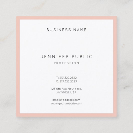 ミニマモダンリエレガントアルデザインプロフェッショナルルクセ スクエア名刺