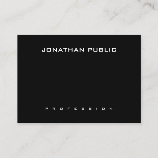 ミニマモダンリエレガントアルトレンディー白黒 名刺 (正面)