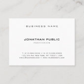 ミニマモダンリエレガントアルトレンディー白黒 名刺 (裏面)