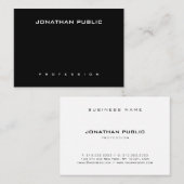 ミニマモダンリエレガントアルトレンディー白黒 名刺 (正面/裏面)