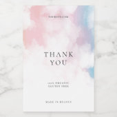 ミニマモダンリエレガントアル赤面ピンクブルー フードラベル (シングルラベル)