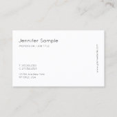 ミニマモダンリエレガントカッコいいシンプルデザインプレーン 名刺 (正面)