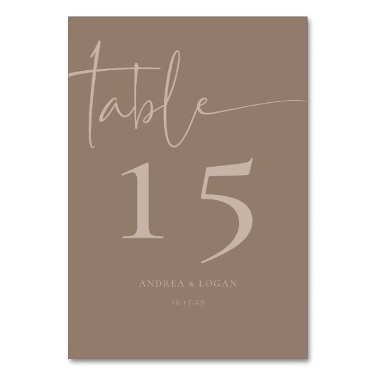 ミニマモダンリエレガントクラシックの表の番号 テーブルナンバー (正面)