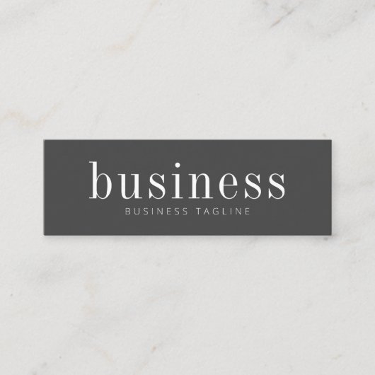 ミニマモダンリエレガントシンプルのシックなスキャンQRコード スキニー名刺 (正面)