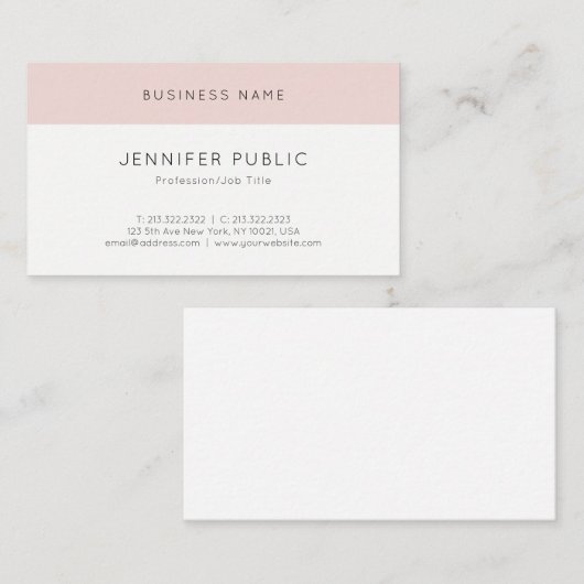 ミニマモダンリエレガントシンプルテンプレートトレンディー 名刺 (正面/裏面)