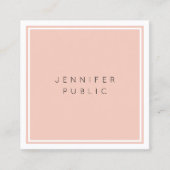 ミニマモダンリエレガントシンプルテンプレート スクエア名刺 (正面)