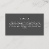 ミニマモダンリエレガントズム白黒結婚ズ エンクロージャーカード (正面)