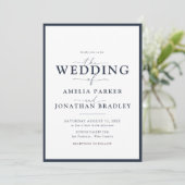 ミニマモダンリエレガントタイポグラフィ結婚ズ 招待状 (スタンド正面)