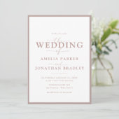 ミニマモダンリエレガントタイポグラフィ結婚ズ 招待状 (スタンド正面)