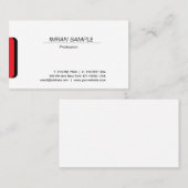 ミニマモダンリエレガントムデザイントレンディープレインブシ 名刺 (正面/裏面)