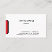 ミニマモダンリエレガントムデザイントレンディープレインブシ 名刺 (正面)