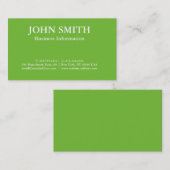 ミニマモダンリエレガントムプロフェッショナルライムグリーン 名刺 (正面/裏面)