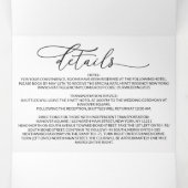 ミニマモダンリエレガント白黒結婚ズ 三つ折り招待状 (内部中)