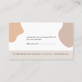 ミニマモダンリオーガニックスト図形割引カード 名刺 (裏面)