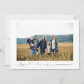 ミニマモダンリカスタムの新年の写真カード 招待状 (正面)