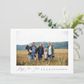 ミニマモダンリカスタムの新年の写真カード 招待状 (スタンド正面)