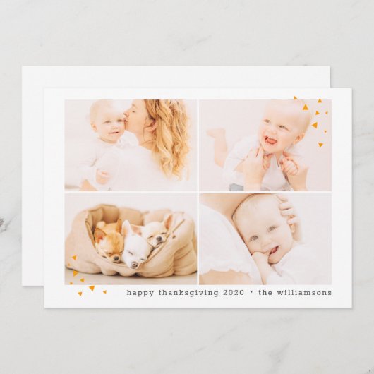 ミニマモダンリカスタムストの写真感謝祭 シーズンカード (正面/裏面)