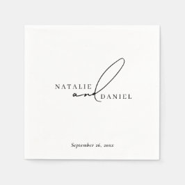 ミニマモダンリクラシックーシック結婚ズ スタンダードカクテルナプキン