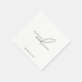 ミニマモダンリクラシックーシック結婚ズ スタンダードカクテルナプキン (角)