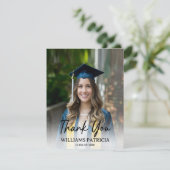 ミニマモダンリシンプルの写真カジュアルの卒業 サンキューカード (スタンド正面)