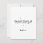 ミニマモダンリシンプルの写真カジュアルの卒業 サンキューカード (裏面)