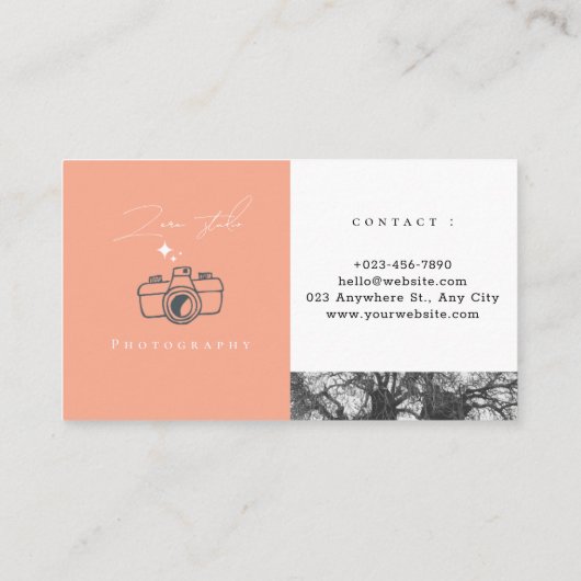 ミニマモダンリシンプルアルテンプレート撮影 名刺 (裏面)