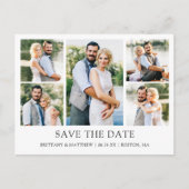 ミニマモダンリシンプルアル5枚の写真日付を保存 ポストカード (正面)