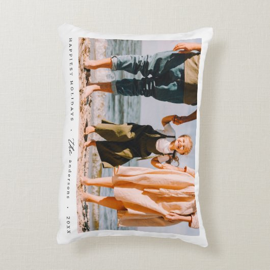 ミニマモダンリシンプルカスタムの家族の写真 アクセントクッション (裏面(縦))