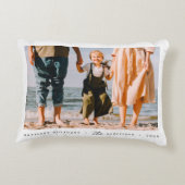 ミニマモダンリシンプルカスタムの家族の写真 アクセントクッション (裏面)