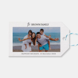 ミニマモダンリシンプルカスタムの家族の写真 ギフトタグ