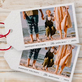 ミニマモダンリシンプルカスタムの家族の写真 ギフトタグ