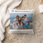 ミニマモダンリシンプルカスタムの家族の写真 クッション (ブランケット)
