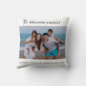 ミニマモダンリシンプルカスタムの家族の写真 クッション (裏面)