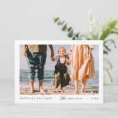 ミニマモダンリシンプルカスタムの家族の写真 シーズンカード (スタンド正面)